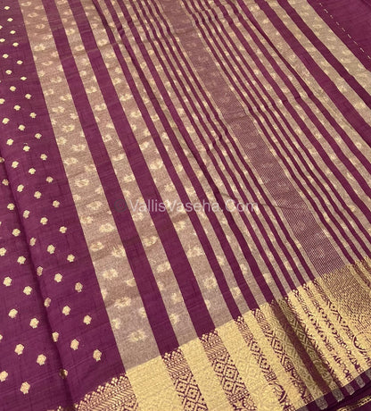 Semi Tussar Silk  -   Wine Shade  - VVSTS014