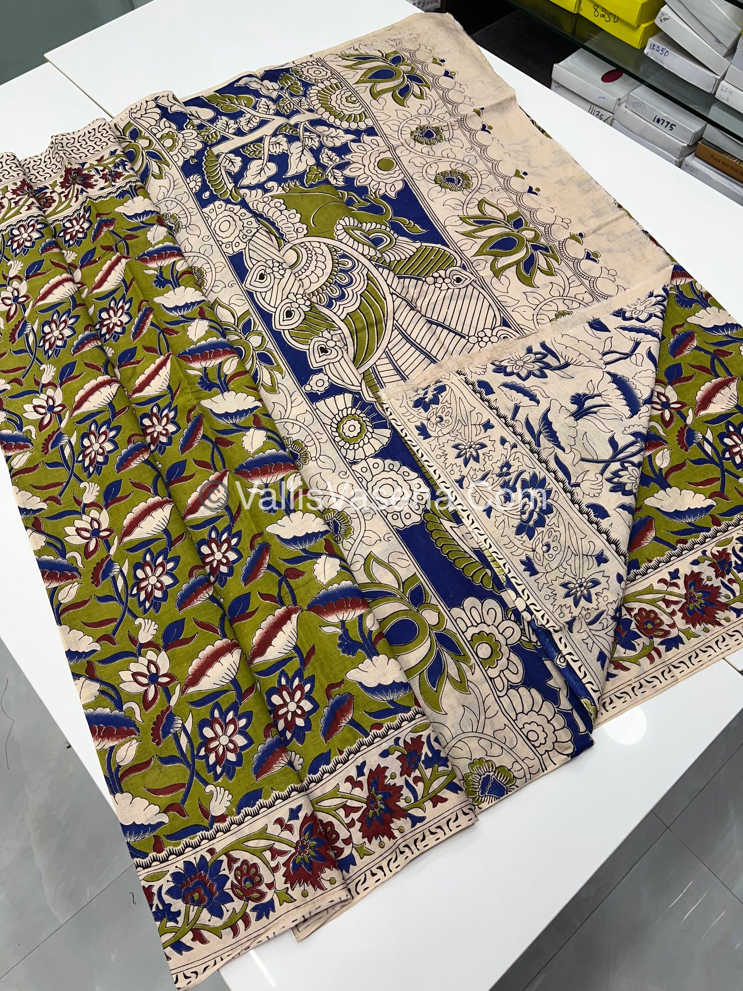 Pure Kalamkari Cotton Saree - VVPKC001