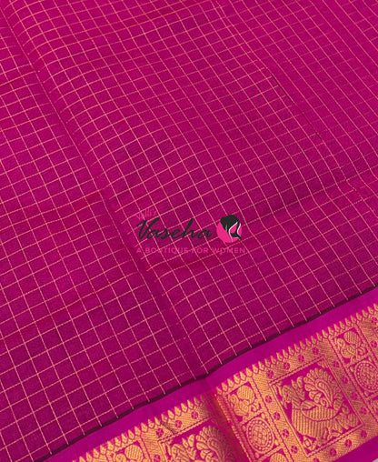 Semi Silk Cotton Saree | Lakshadeepam |VVSSC009