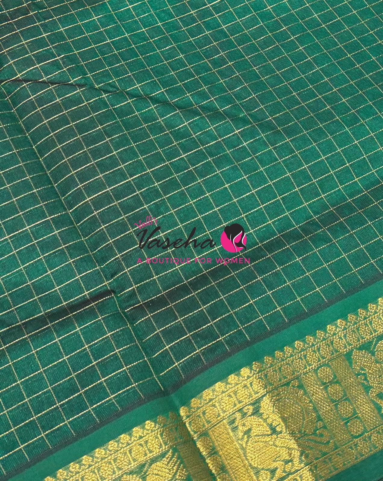Pure Silk Cotton Saree - Zari Checks - VVCSC001