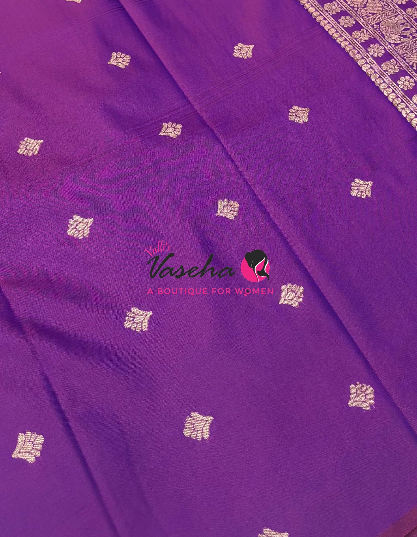 Semi Soft Silk - Bright Orange With Purplish Pink - VVSSS036