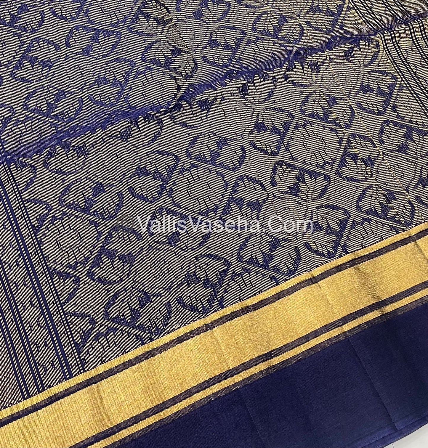 Kora Silk Saree - SICO - Grey With Blue Shade  - VVKS002