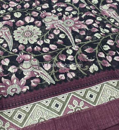 Jute Mixed Cotton Saree | VVJCS001
