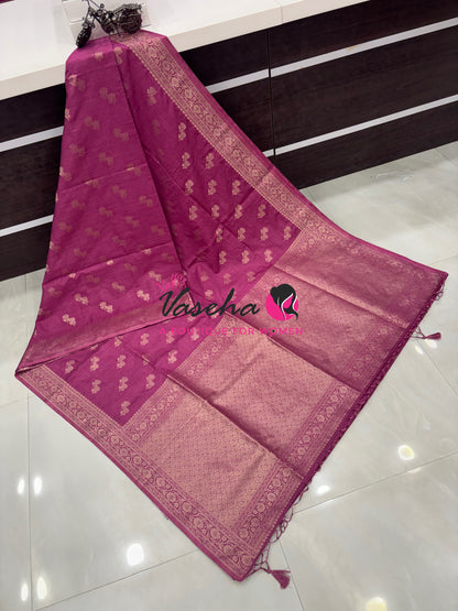 Banarasi - Heritage Silk - Semi Kathan Silk - Onion Pink  Shade - VVBHS011
