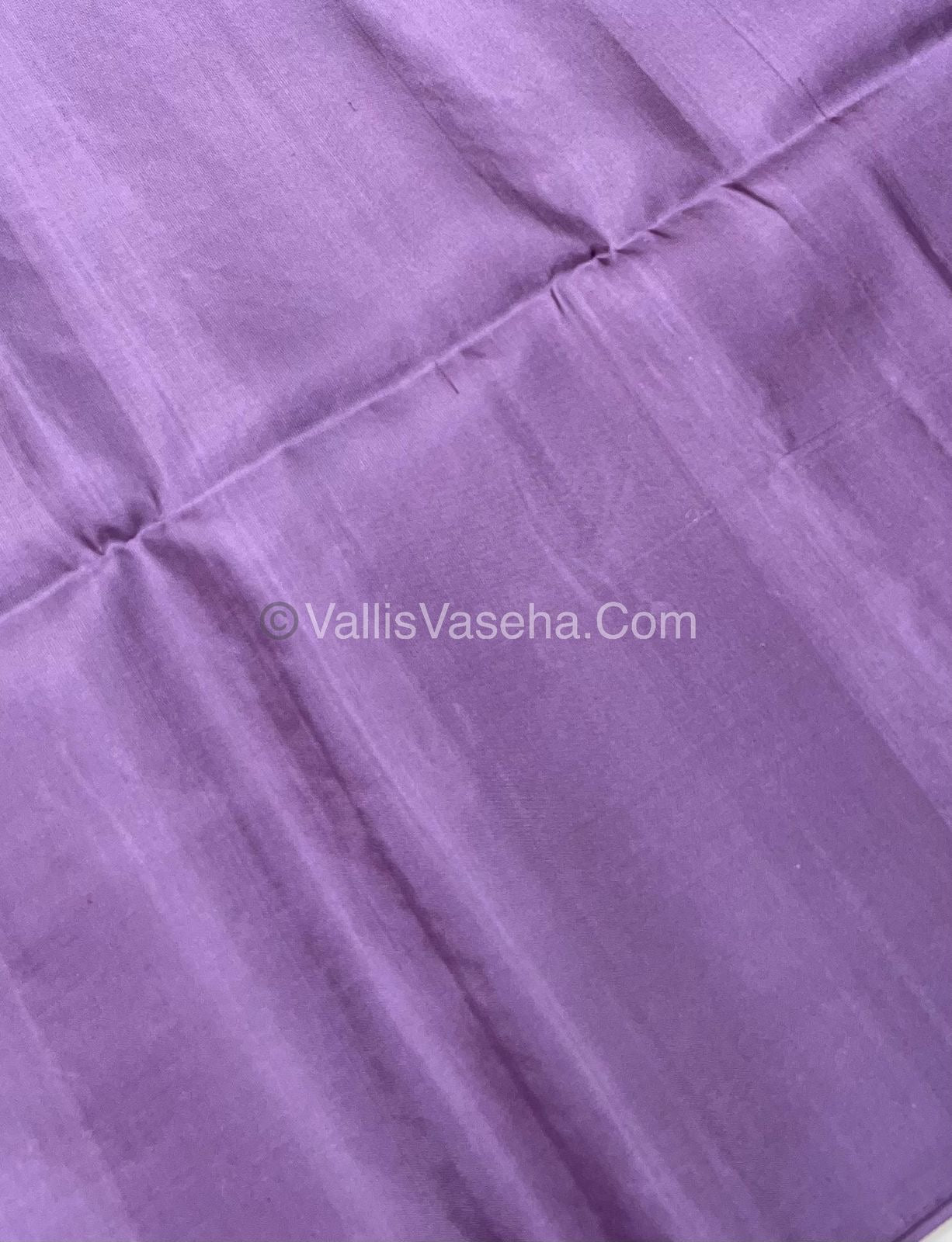 Pure Soft Silk Saree - Antique Zari - Border Less - Lavender - VVPSS037