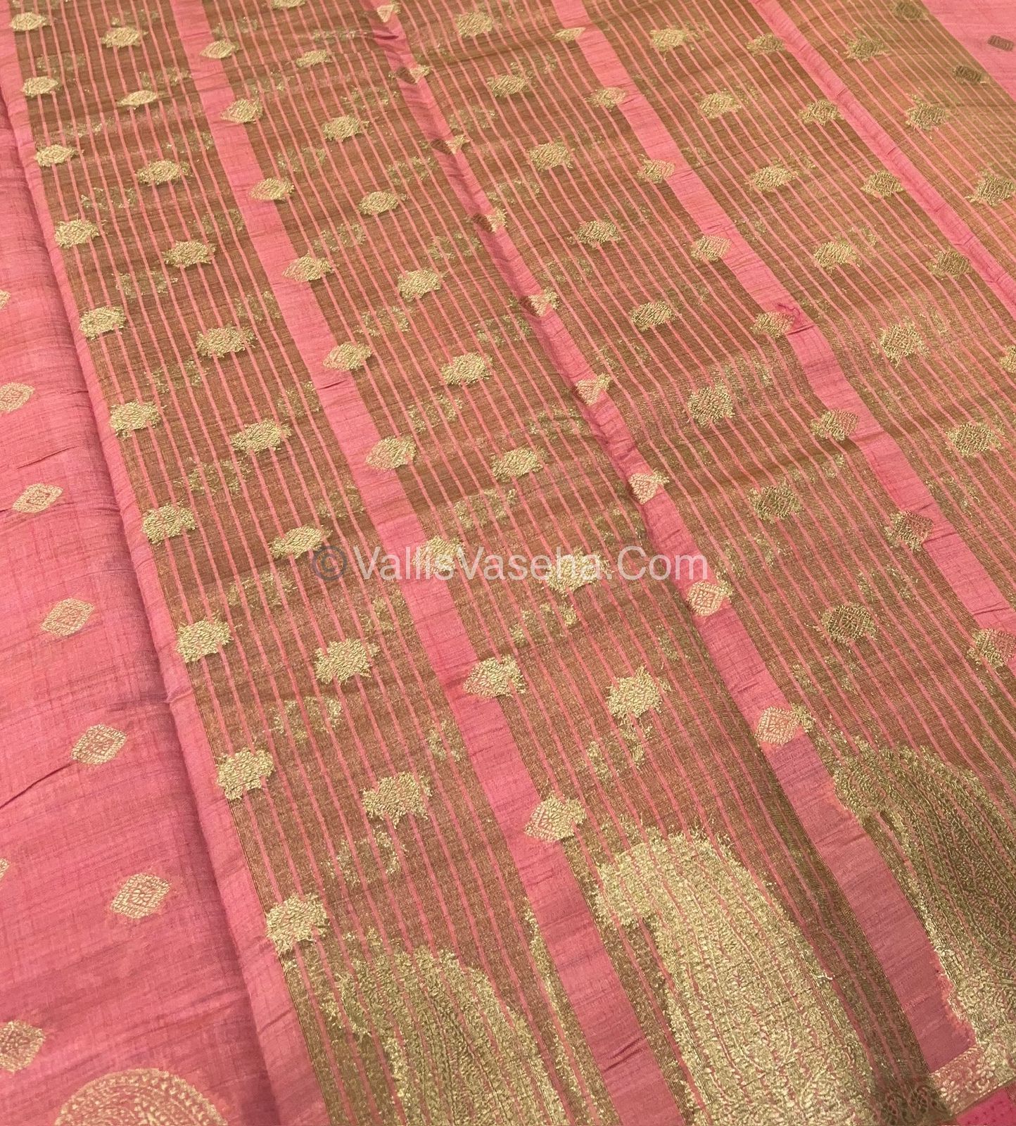 Semi Tussar Silk Saree - Peach shade - VVSTS010