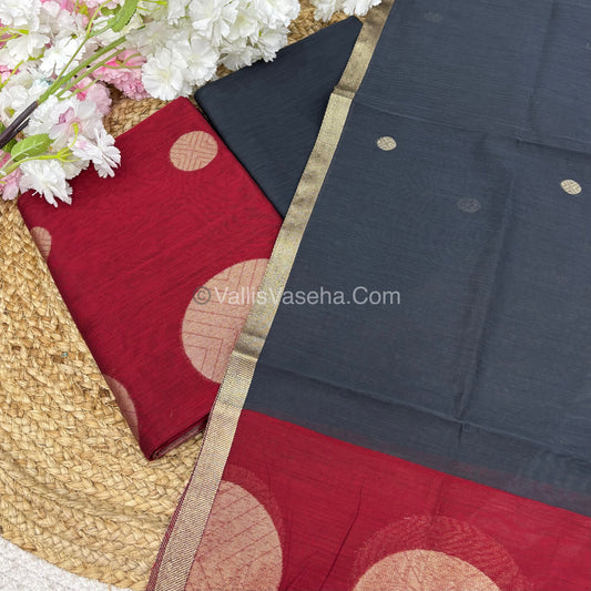 Unstitched Salwar Material -Silk Cotton - VVUSM006