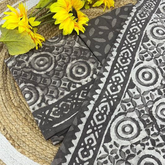 Pure Mul Mul Cotton - Bagru/ Dabu Print - VVUSM002