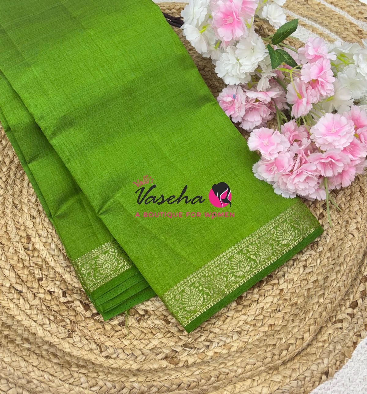 Semi Tussar Silk - Green Shade - VVSTS069