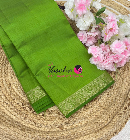 Semi Tussar Silk - Green Shade - VVSTS069