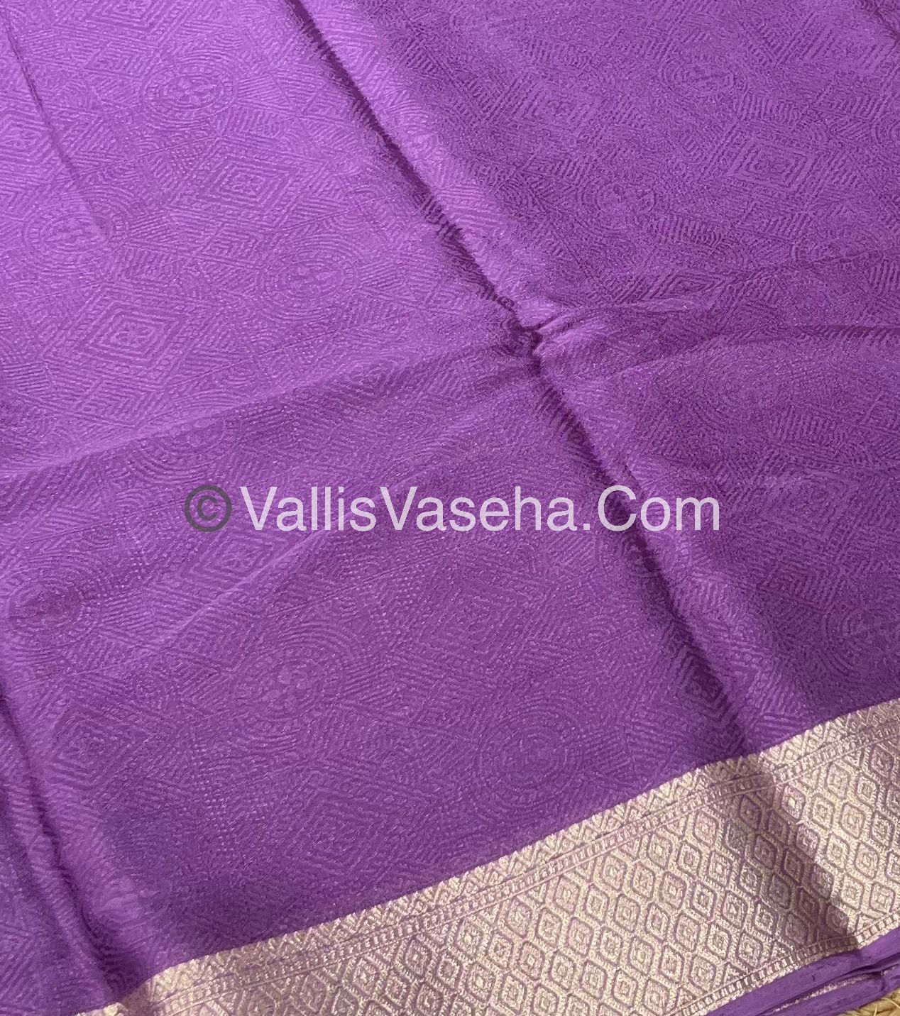 Semi Viscose / Semi Mysore Crepe Silk Variety - Embossed Design - VVSMC002