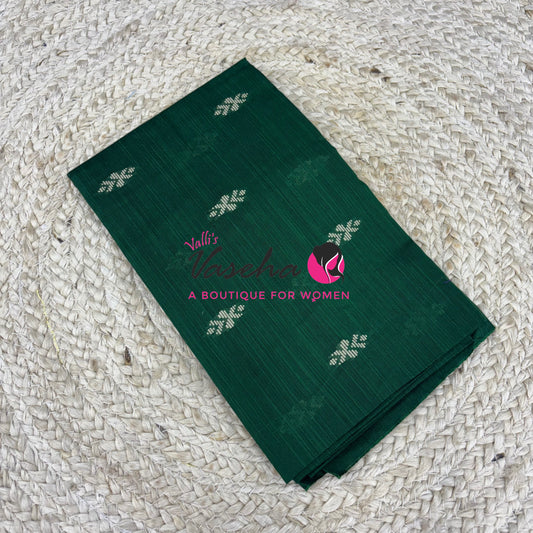 Blouse Bit - Semi Raw Silk - Thread Butta Design - 1mtr - VVBB001