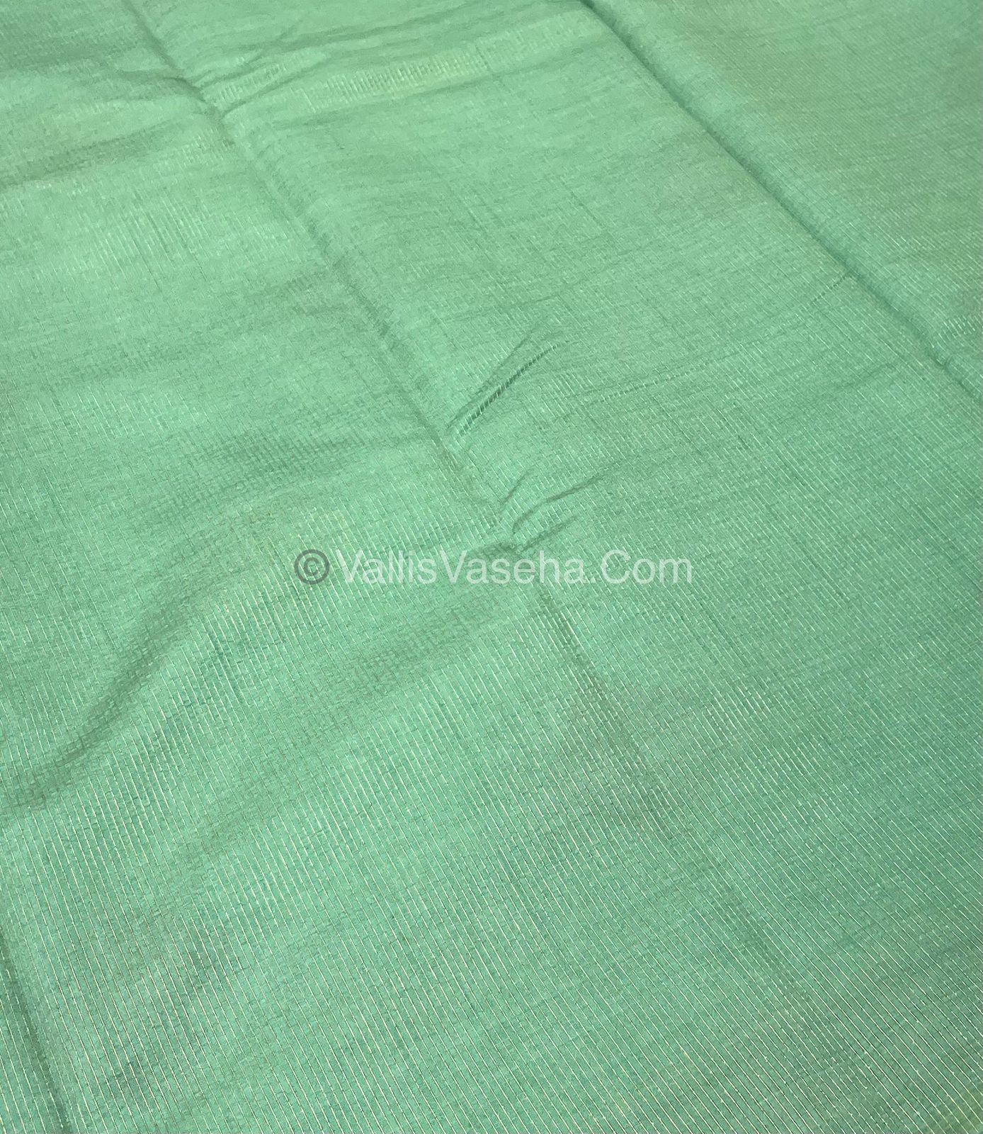 Semi Tussar Silk Saree - Pastel Green Shade - VVSTS016