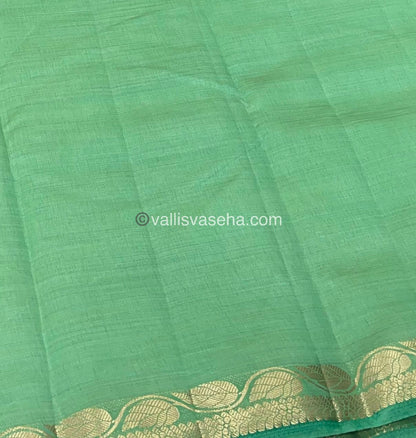 Semi Tussar Silk - Light Green Shade - VVSTS003