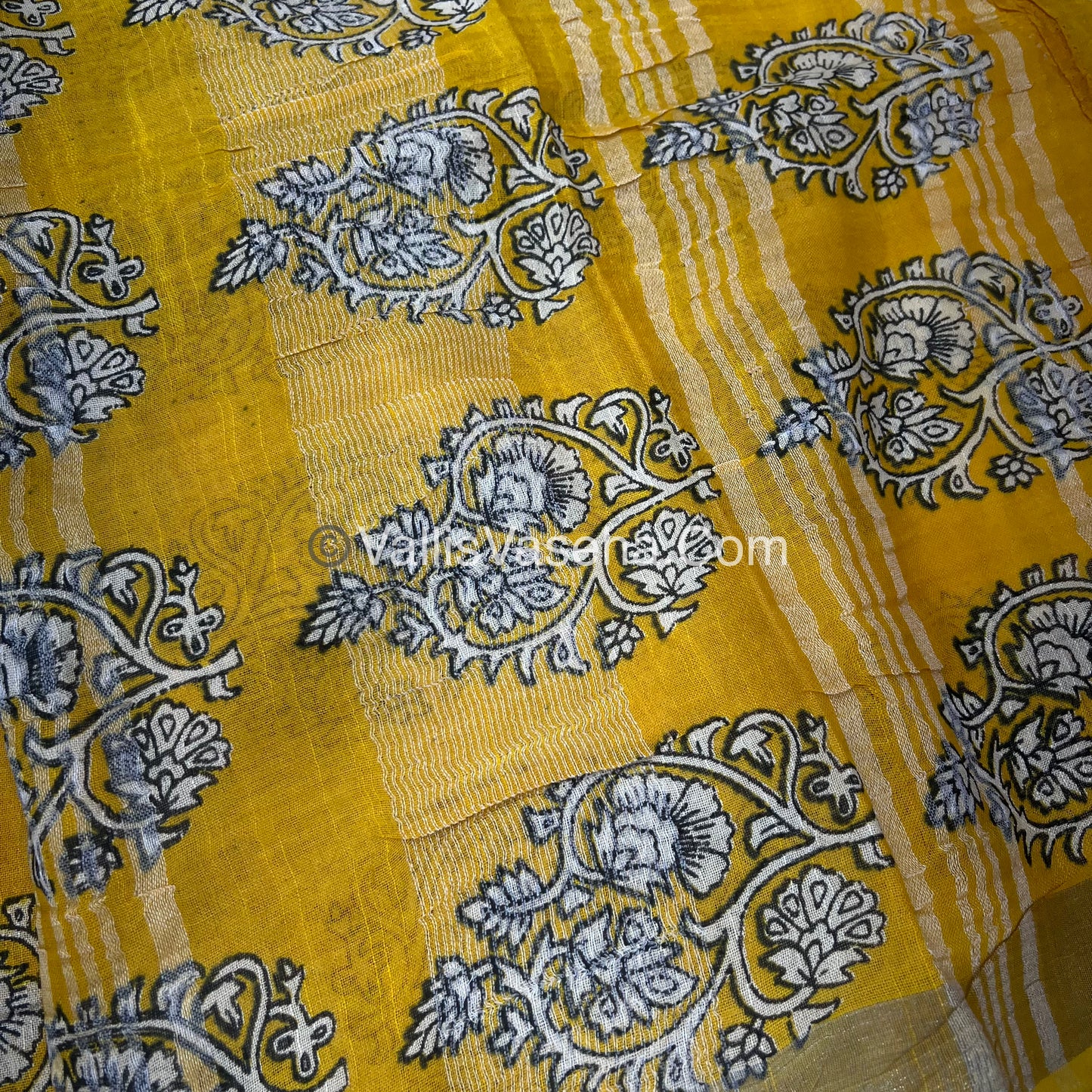 Linen Mixed Cotton Saree |VVLMP001