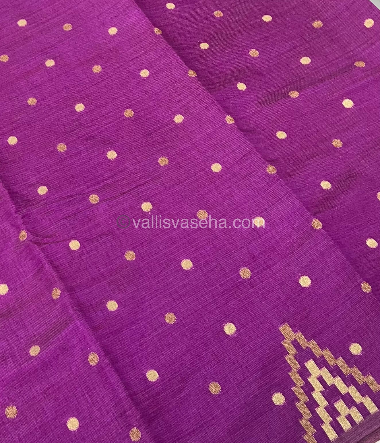 Cherry Tussar - Semi Tussar Silk - Dark Purple Shade - VVSTS009
