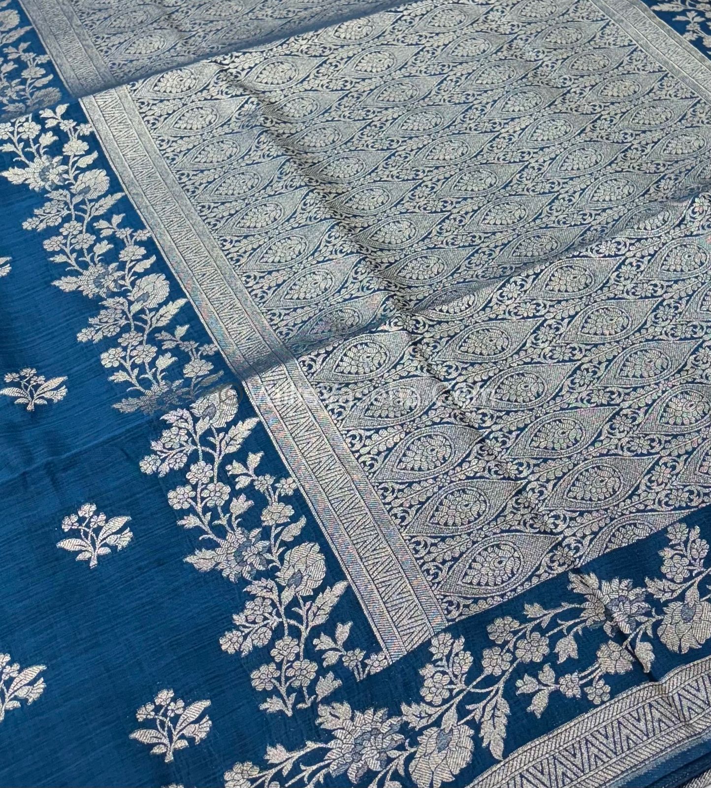 Banarasi - Heritage Silk - Semi Kathan Silk -  Blue Shade - VVBHS008