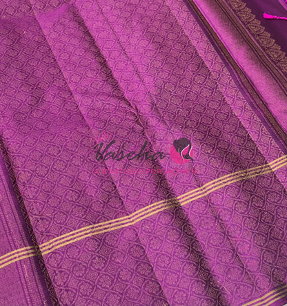 Half Mix - Pure Soft Silk Saree - Long Retta Petta Border with Butta - VVPSS105