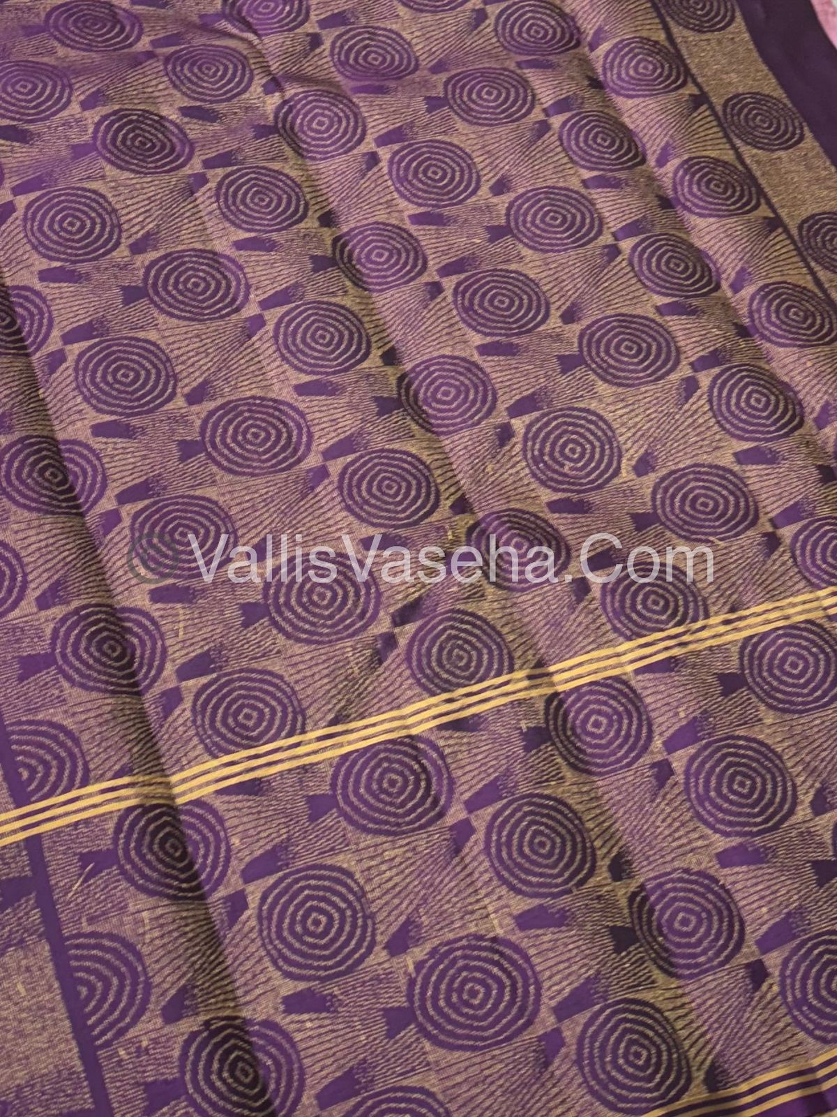 Half Mix - Pure Soft Silk Saree - Long Retta Petta Border with Butta - VVPSS075