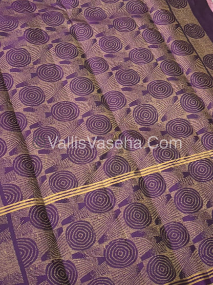 Half Mix - Pure Soft Silk Saree - Long Retta Petta Border with Butta - VVPSS075