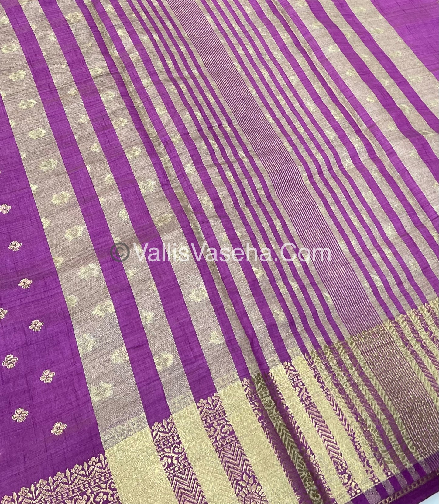 Semi Tussar Silk  - Purple Shade  - VVSTS015