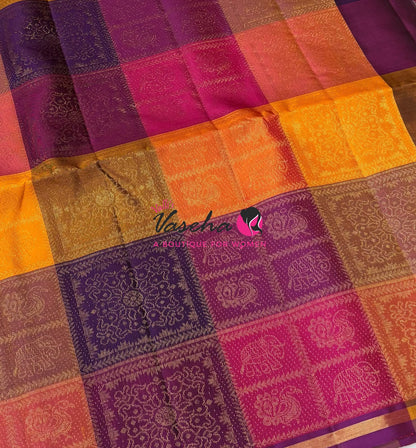 Pure Soft Silk Saree - Partly Pallu -  Half & Half Saree - VVPSS088