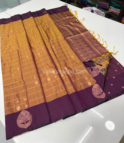 Semi Soft Silk - Dual Tone Shade With  Light Mustard Combo -VVSSS028