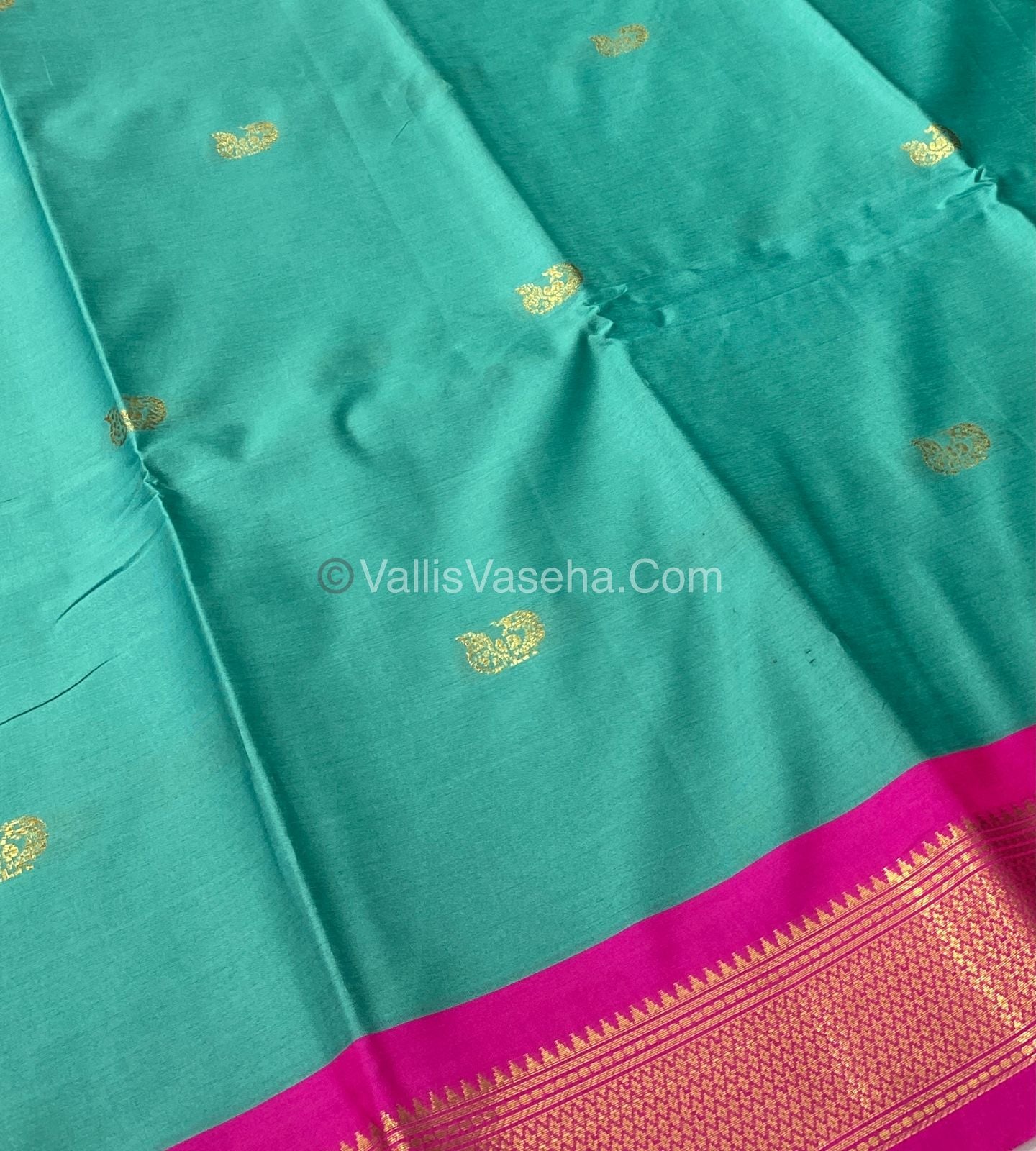 Semi Silk - Blue with Pink Combo - VVSS001