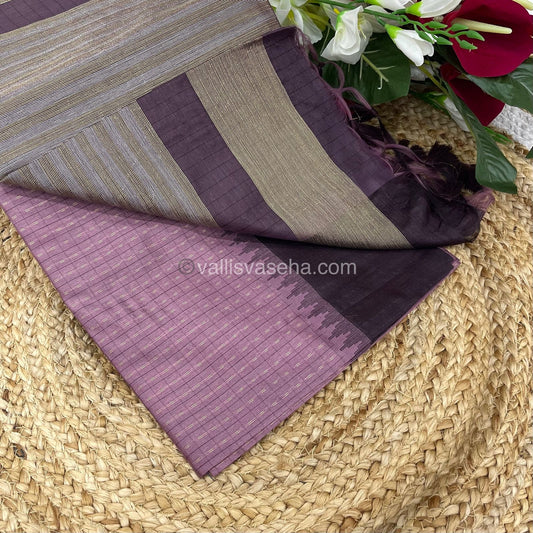 Semi Raw Silk - Lakshadeepam Design Weaving - VVRS004