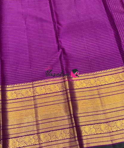 Pure Kanchipuram Silk Saree - Purple Shade - VVPS040