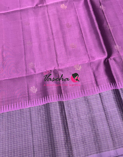 Pure Soft Silk Saree - Purple & Lavender Shade - VVPSS117