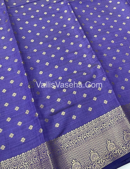 Semi Tussar Silk  - Violet Shade  - VVSTS015