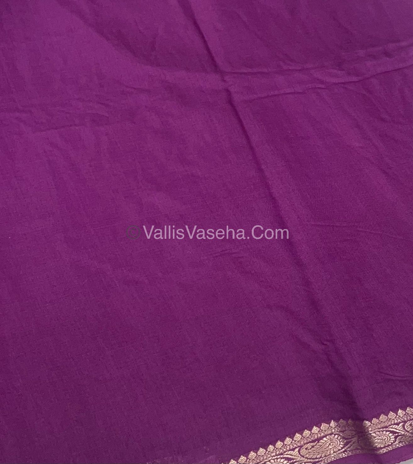 Semi Crepe Silk - Purplish Pink Shade - VVSCS005