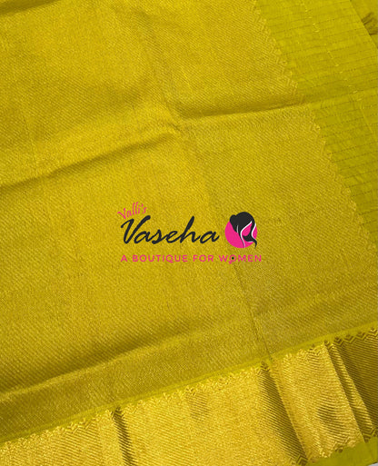 Pure Silk Cotton Saree - Mayil & Chakkaram Design -  Purplish Pink With Yellow Shade -VVMC002