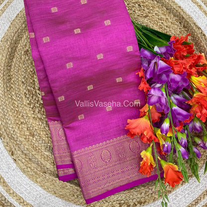 Semi Tussar Silk Saree |Dark Pink shade |VVSTS045