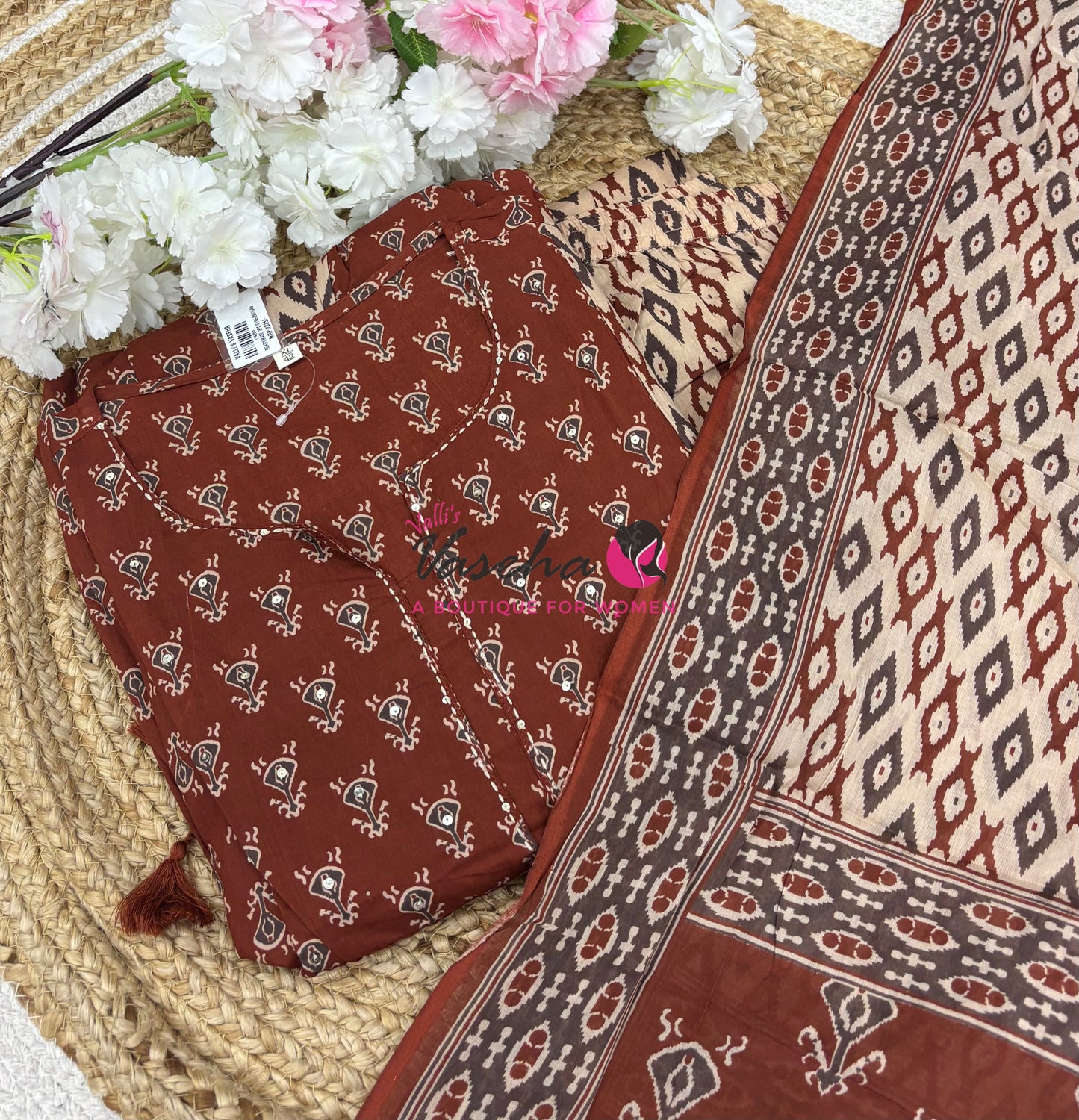 Ready Made | Anarkali Set  |Salwar, Kameez & Duppatta(3pc)|Cotton |VVRMS020