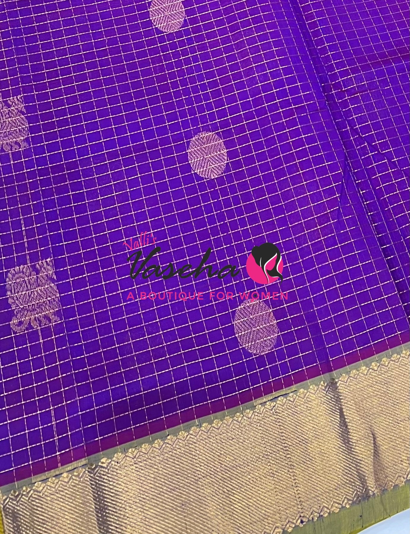 Pure Silk Cotton Saree - Mayil & Chakkaram Design -  Purplish Pink With Yellow Shade -VVMC002