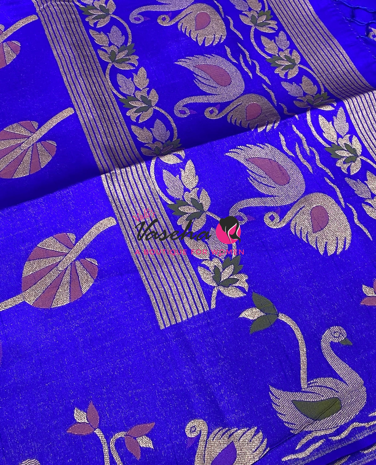 Banarasi - Heritage Meenakari Silk - Blue Shade - VVBHS013