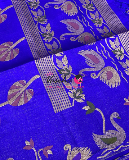 Banarasi - Heritage Meenakari Silk - Blue Shade - VVBHS013