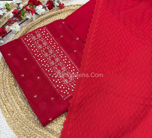 20%less - Offer Unstitched Material - Cotton Material - VVDUM004