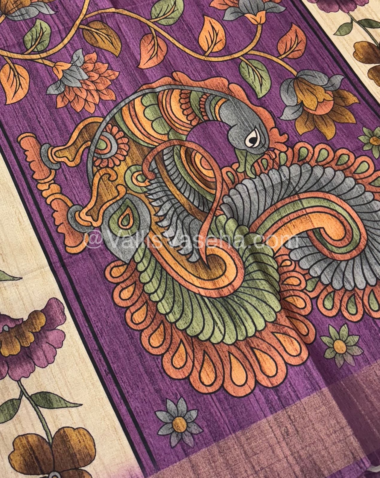 Art Silk / Semi Gicha Tussar Saree  - VVSGT003