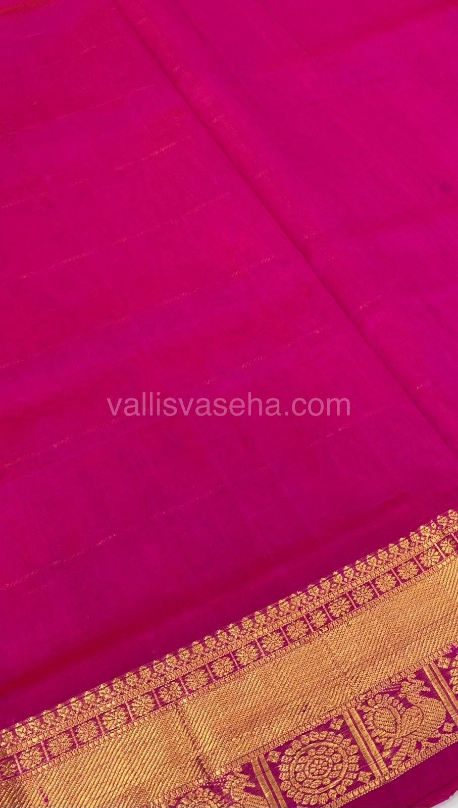 Pure Silk Cotton Saree - Mayil & Chakkaram Design - Peachish Pink - VVMC001