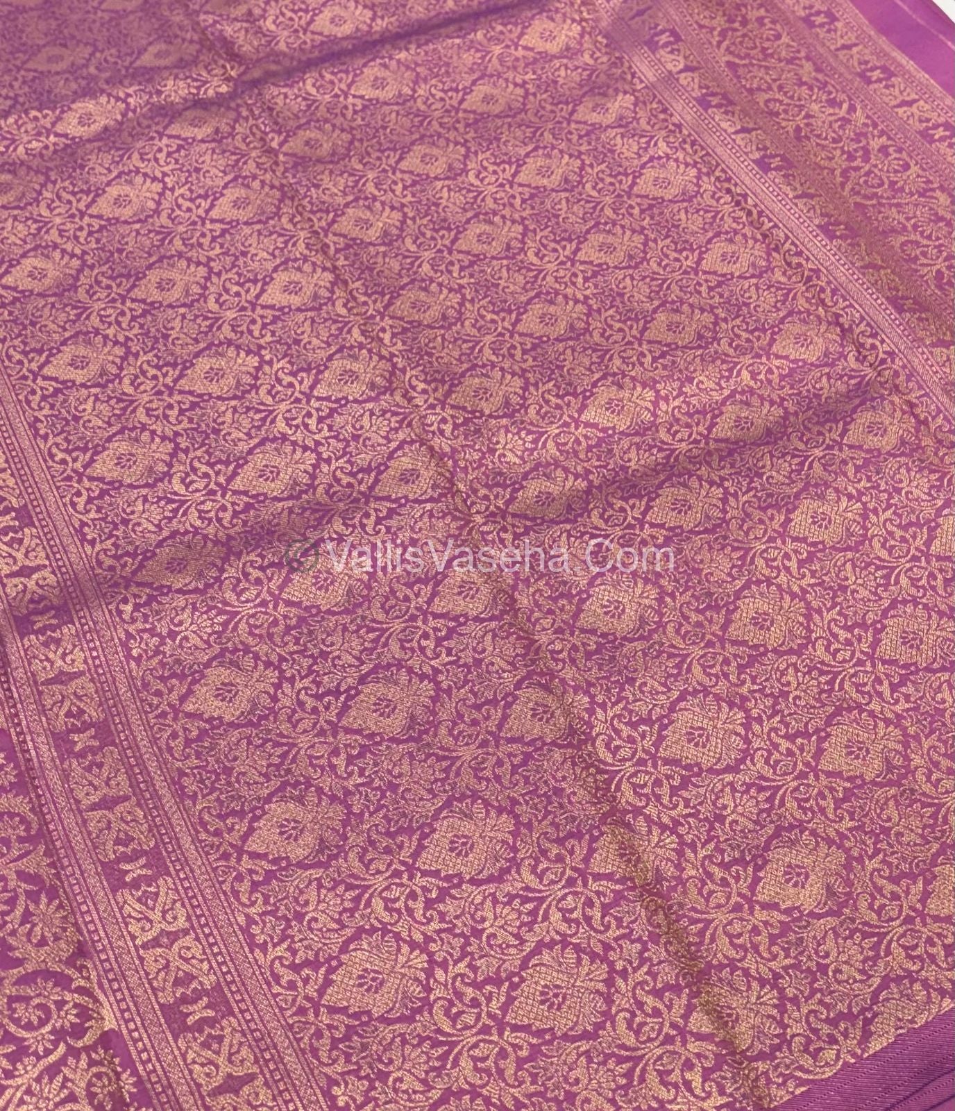 Semi Soft Silk - Border less - Onion Pink Shade -VVSSS025
