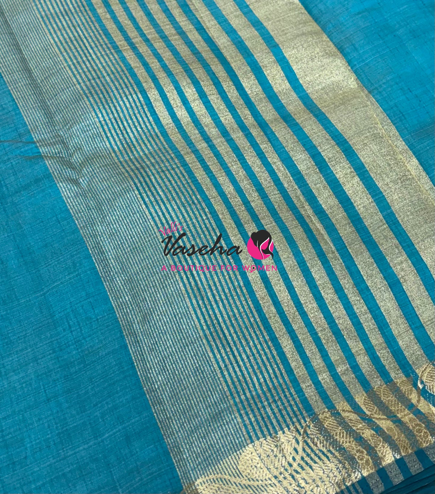 Semi Tussar Silk - Ramar Blue Shade - VVSTS003 - (RB)