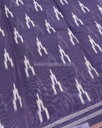 Semi Chanderi Saree - Blue Shade - VVSCS007