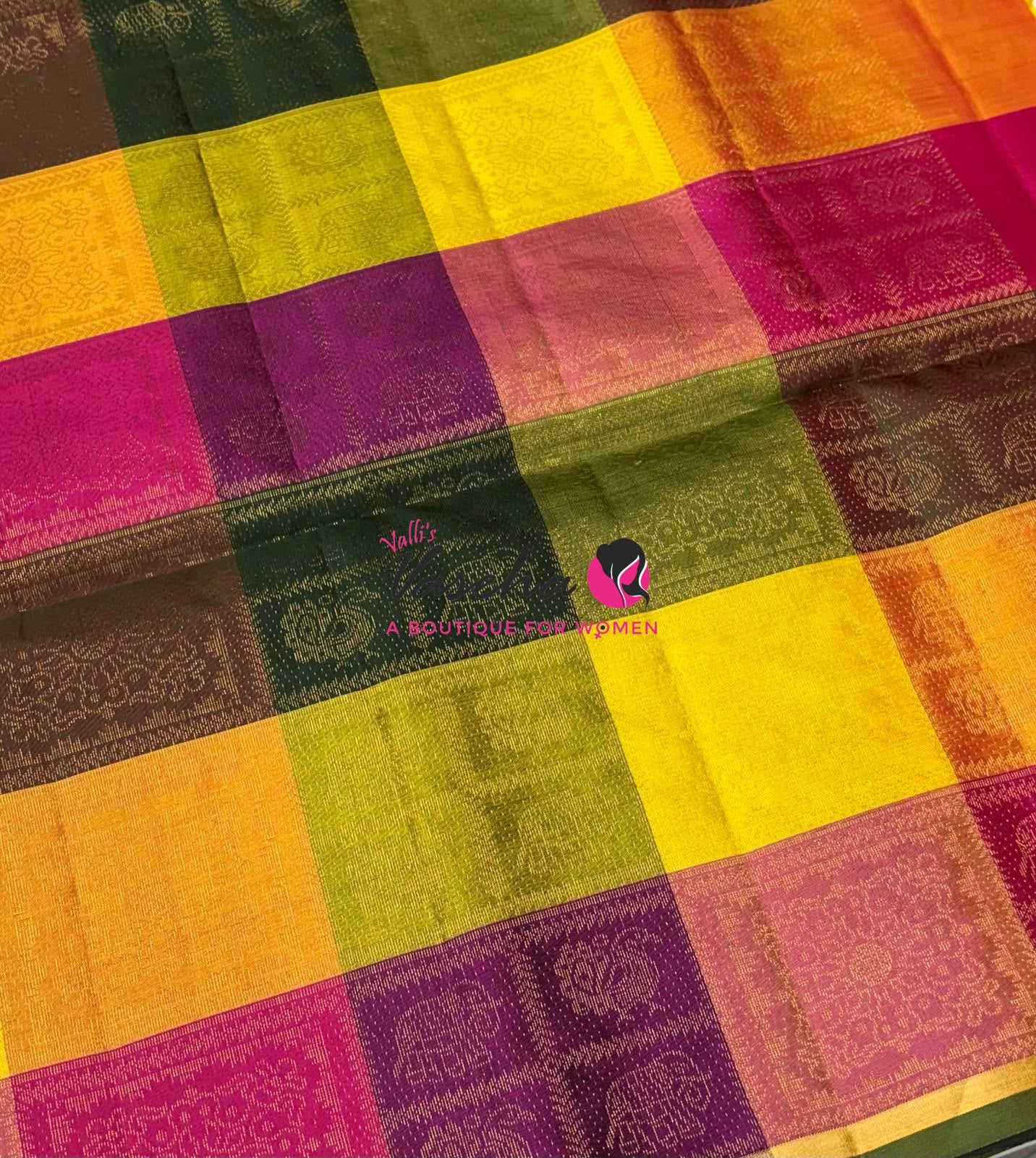 Pure Soft Silk Saree - Partly Pallu -  Half & Half Saree - VVPSS088
