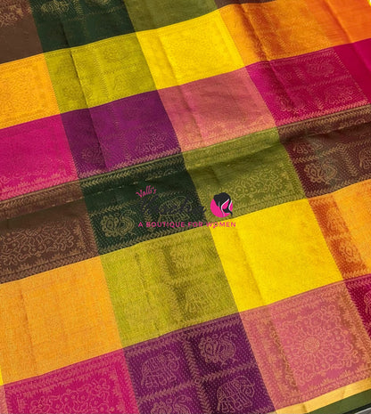 Pure Soft Silk Saree - Partly Pallu -  Half & Half Saree - VVPSS088