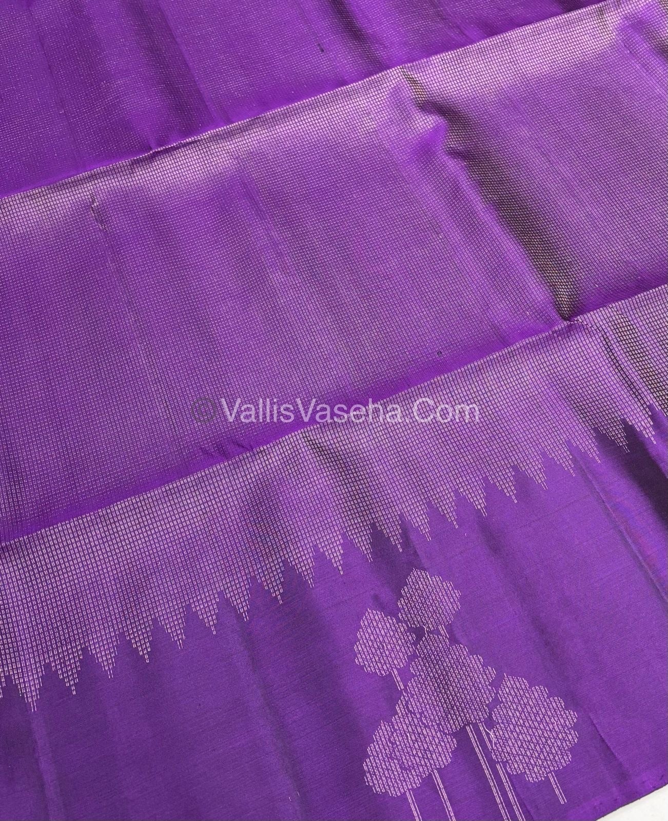 Pure Soft Silk Saree - Dark Purple Shade - VVPSS060