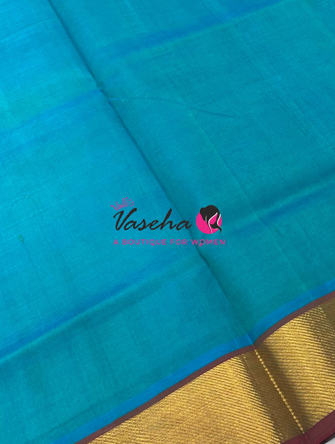 Pure Silk Cotton Sarees - Blue  With Pink - VVPSC003