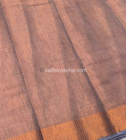 Semi Tussar Silk - Grey Shade - VVSTS001